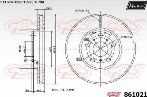 Maxtech 861021.0000 - Спирачен диск vvparts.bg