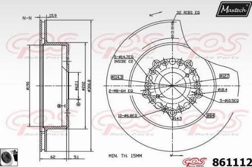 Maxtech 861112.0060 - Спирачен диск vvparts.bg