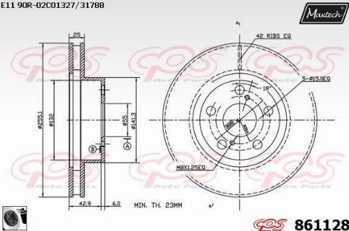 Maxtech 861128.0060 - Спирачен диск vvparts.bg