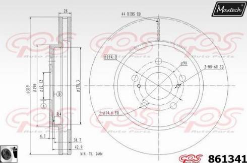 Maxtech 861341.0060 - Спирачен диск vvparts.bg