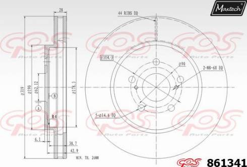 Maxtech 861341.0000 - Спирачен диск vvparts.bg