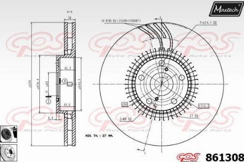 Maxtech 861308.0260 - Спирачен диск vvparts.bg