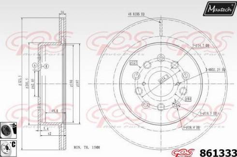 Maxtech 861333.6060 - Спирачен диск vvparts.bg