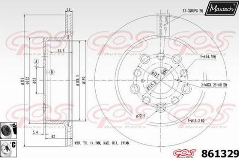 Maxtech 861329.6060 - Спирачен диск vvparts.bg