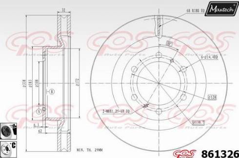 Maxtech 861326.6060 - Спирачен диск vvparts.bg