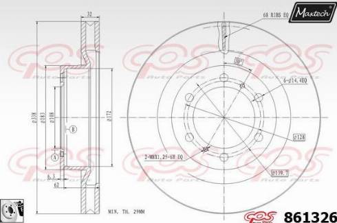 Maxtech 861326.0080 - Спирачен диск vvparts.bg