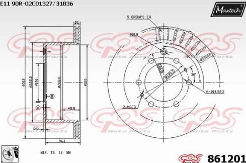 Maxtech 861201.0080 - Спирачен диск vvparts.bg