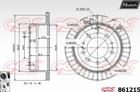 Maxtech 861215.6060 - Спирачен диск vvparts.bg