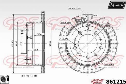 Maxtech 861215.0060 - Спирачен диск vvparts.bg