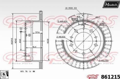 Maxtech 861215.0080 - Спирачен диск vvparts.bg