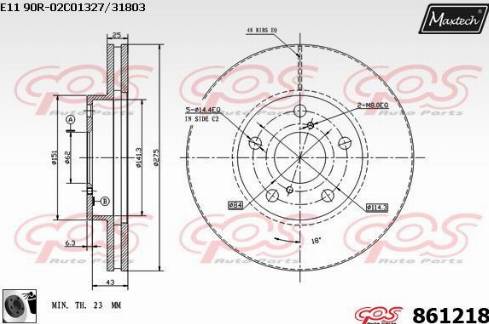 Maxtech 861218.0060 - Спирачен диск vvparts.bg