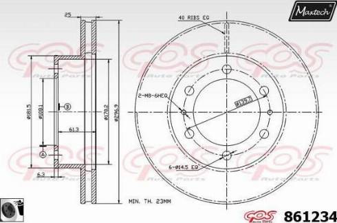 Maxtech 861234.0060 - Спирачен диск vvparts.bg