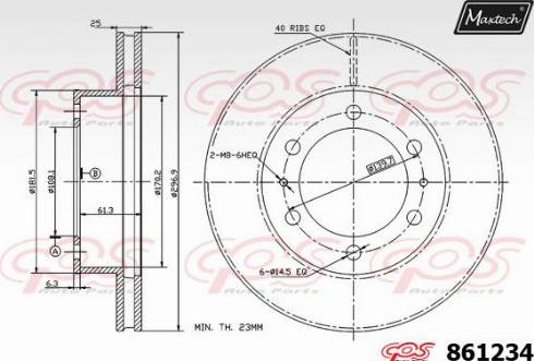 Maxtech 861234.0000 - Спирачен диск vvparts.bg