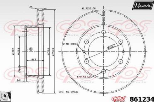 Maxtech 861234.0080 - Спирачен диск vvparts.bg