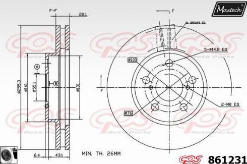 Maxtech 861231.0060 - Спирачен диск vvparts.bg