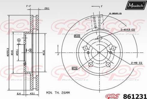 Maxtech 861231.0000 - Спирачен диск vvparts.bg