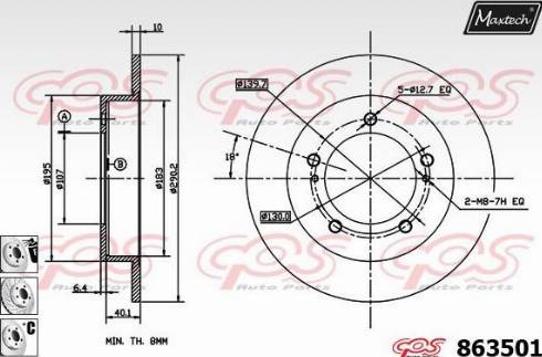 Maxtech 863501.6880 - Спирачен диск vvparts.bg