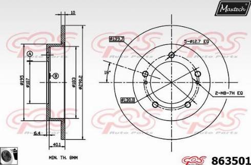 Maxtech 863501.0060 - Спирачен диск vvparts.bg