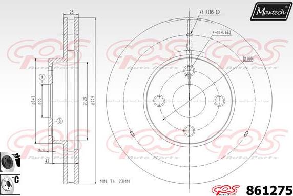 Maxtech 863515 - Спирачен диск vvparts.bg