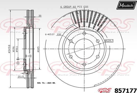 Maxtech 863513 - Спирачен диск vvparts.bg