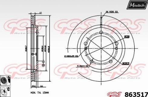 Maxtech 863517.6060 - Спирачен диск vvparts.bg