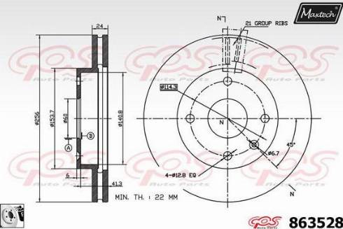 Maxtech 863528.0080 - Спирачен диск vvparts.bg