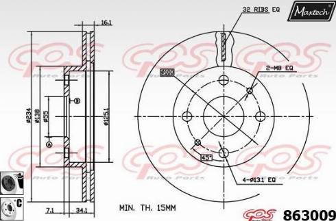 Maxtech 863009.6060 - Спирачен диск vvparts.bg