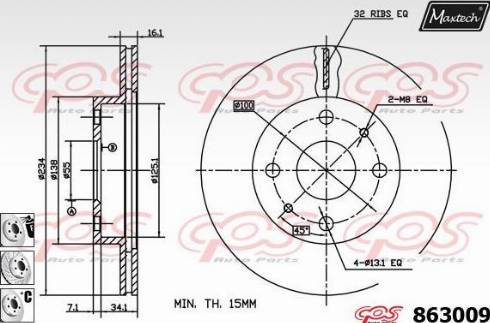 Maxtech 863009.6880 - Спирачен диск vvparts.bg