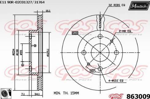 Maxtech 863009.0060 - Спирачен диск vvparts.bg