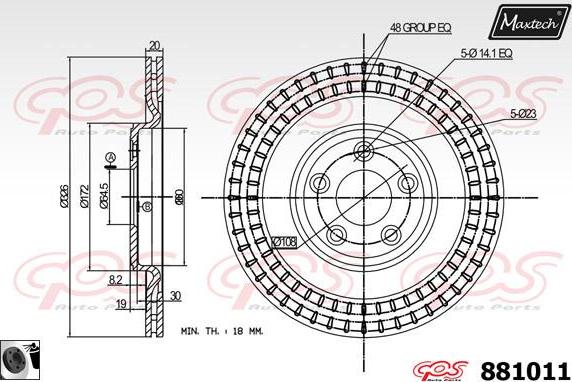 Maxtech 863112 - Спирачен диск vvparts.bg