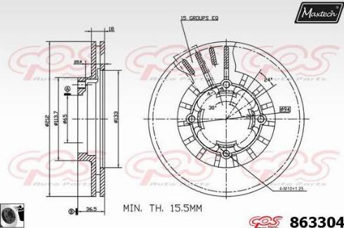 Maxtech 863304.0060 - Спирачен диск vvparts.bg