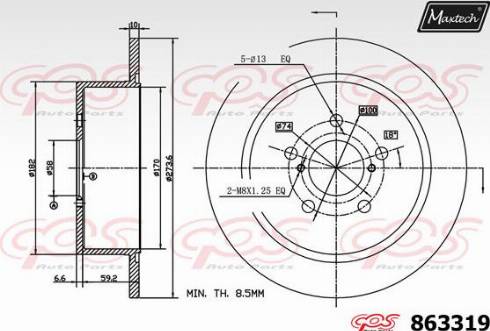 Maxtech 863319.0000 - Спирачен диск vvparts.bg