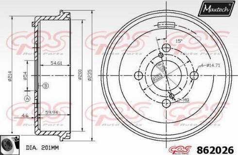 Maxtech 862026.0060 - Спирачен барабан vvparts.bg