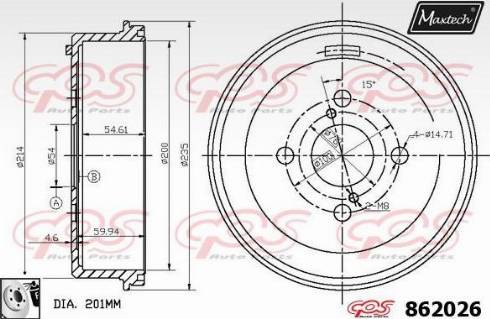 Maxtech 862026.0080 - Спирачен барабан vvparts.bg