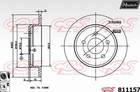 Maxtech 811157.6060 - Спирачен диск vvparts.bg