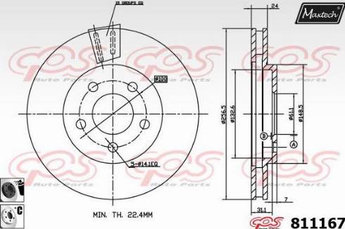 Maxtech 811167.6060 - Спирачен диск vvparts.bg