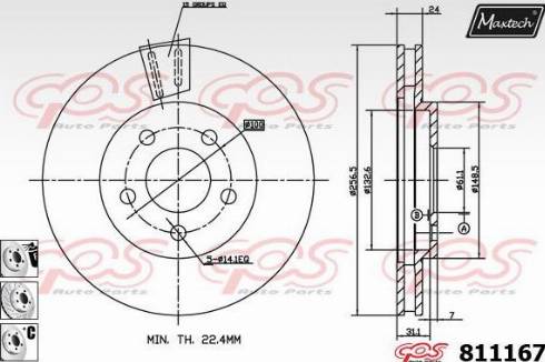 Maxtech 811167.6880 - Спирачен диск vvparts.bg