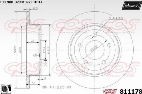 Maxtech 811178.0060 - Спирачен диск vvparts.bg