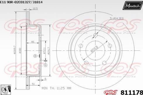 Maxtech 811178.0080 - Спирачен диск vvparts.bg