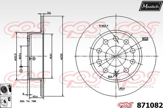 Maxtech 811178 - Спирачен диск vvparts.bg