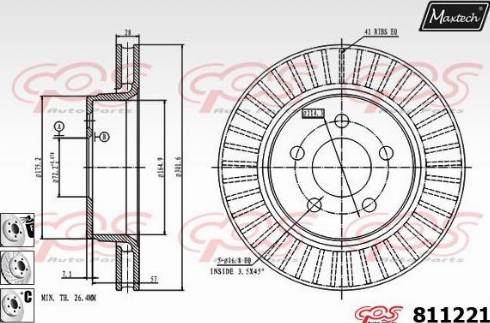 Maxtech 811221.6980 - Спирачен диск vvparts.bg