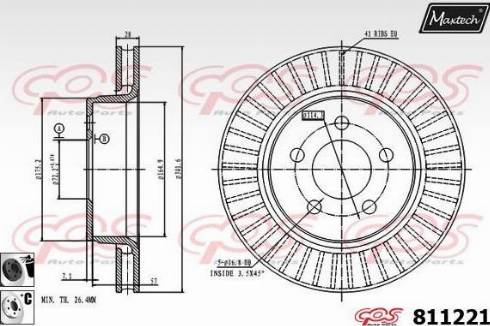 Maxtech 811221.6060 - Спирачен диск vvparts.bg