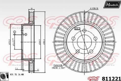 Maxtech 811221.0060 - Спирачен диск vvparts.bg