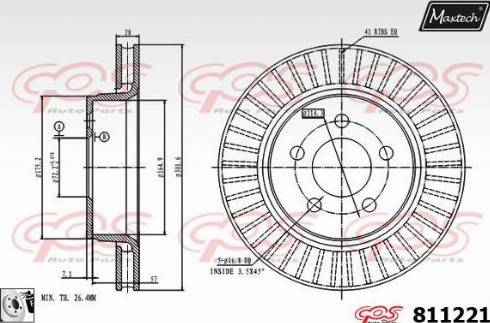 Maxtech 811221.0080 - Спирачен диск vvparts.bg