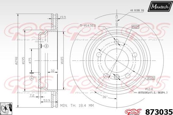 Maxtech 881413 - Спирачен диск vvparts.bg