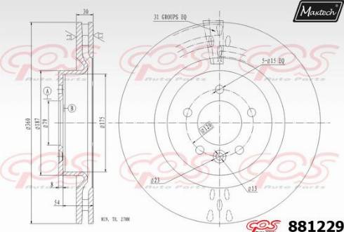 Maxtech 881229.0000 - Спирачен диск vvparts.bg