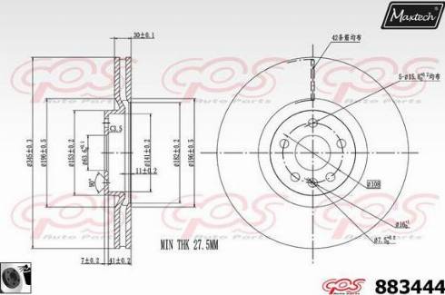 Maxtech 883444.0060 - Спирачен диск vvparts.bg