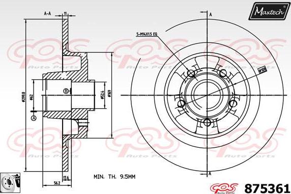 Maxtech 883444 - Спирачен диск vvparts.bg