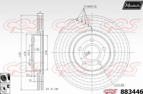 Maxtech 883446.6060 - Спирачен диск vvparts.bg