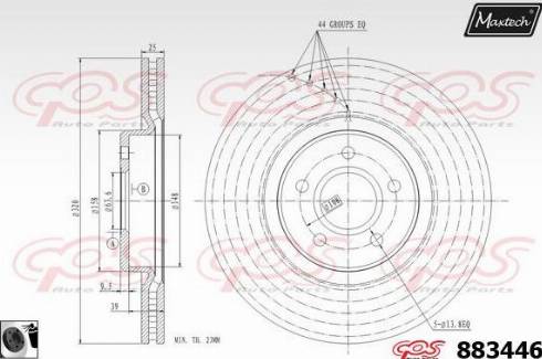 Maxtech 883446.0060 - Спирачен диск vvparts.bg